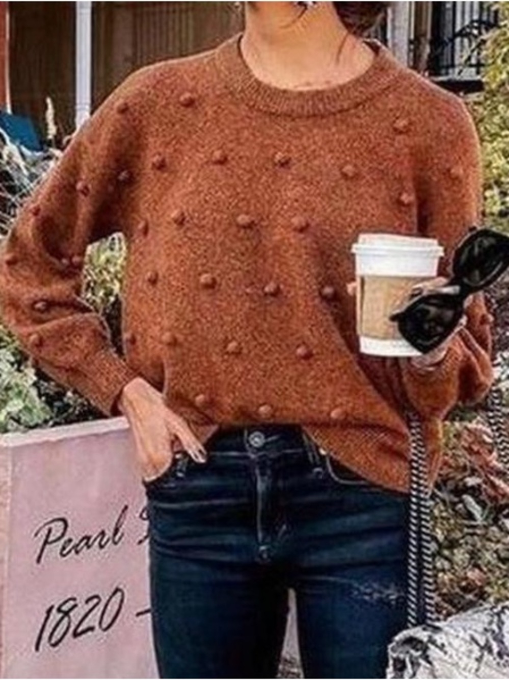 Madewell Women’s XS Brockton Bobble Sweater Merino Wool Blend Oversized
